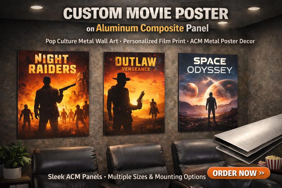 Custom Movie Poster | Aluminum Metal Wall Art | Film Print - Etsy