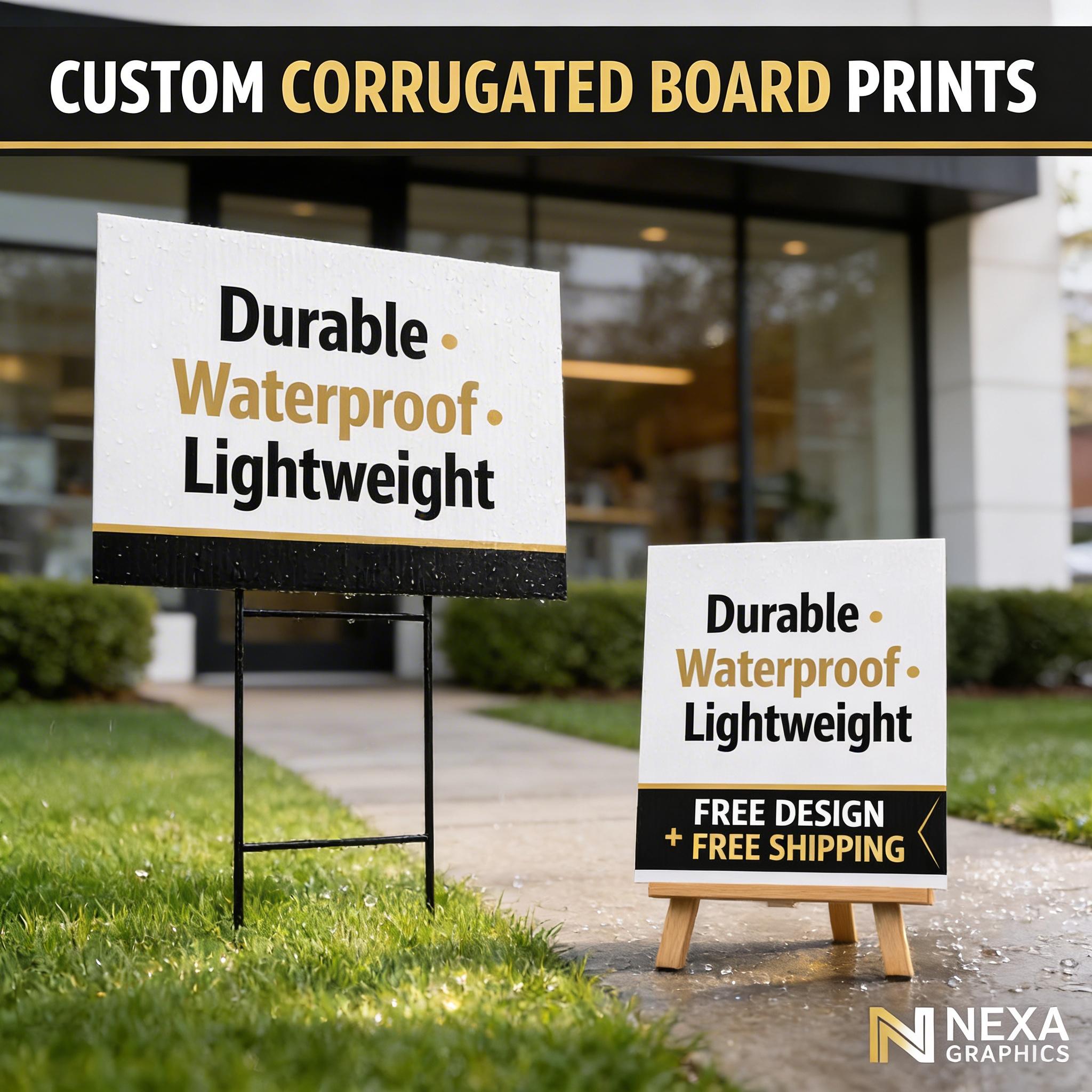 Custom Corrugated Plastic Sign, Durable Waterproof Outdoor Advertis...