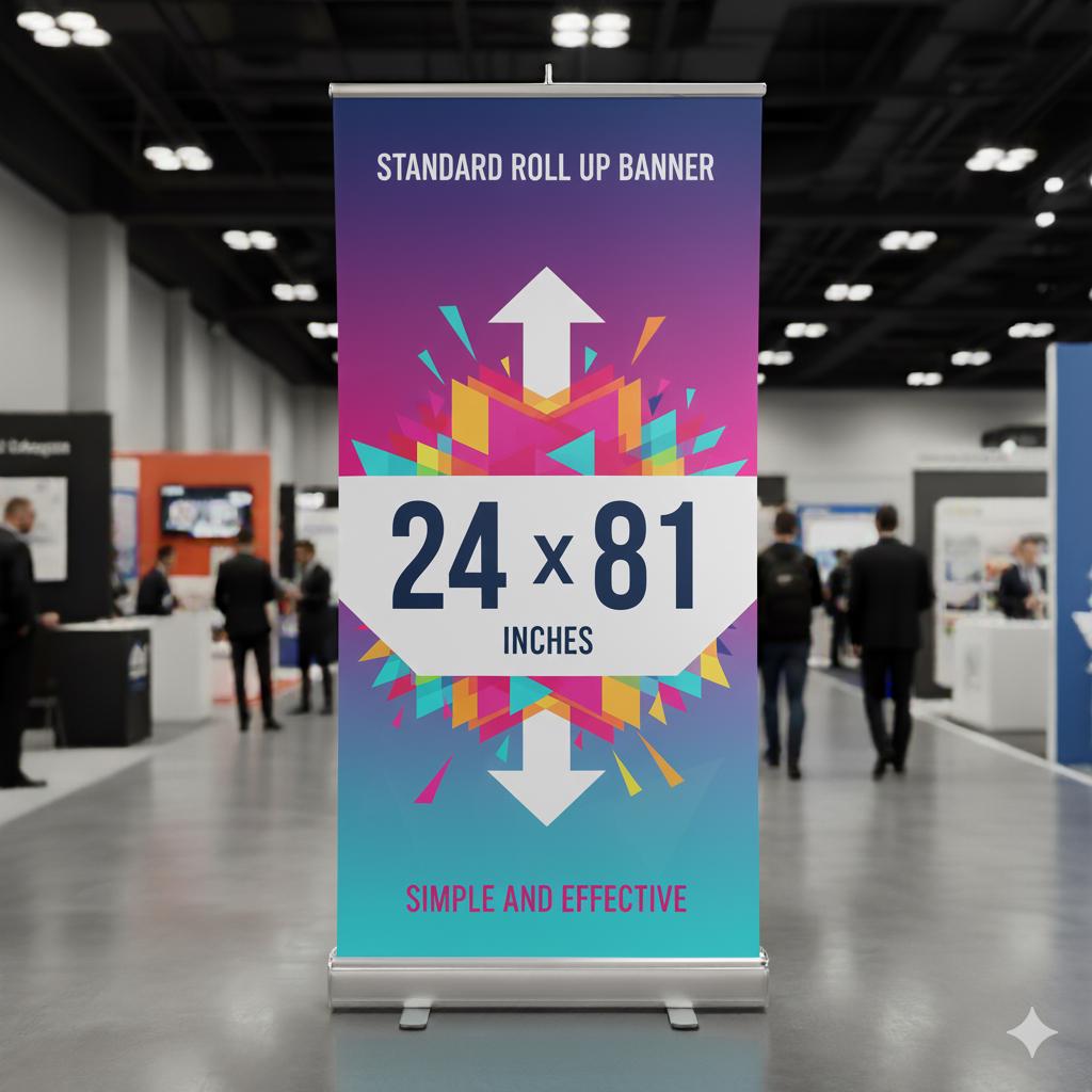 Custom Roll Up Retractable Banner: Portable Event Display (24"x81")...