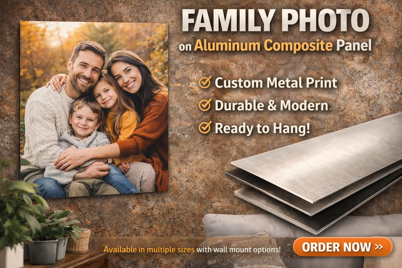 Custom Metal Photo Print | Modern Aluminum Composite Panel Wall Art