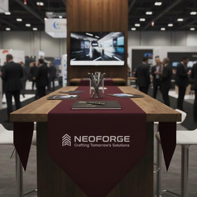 Custom Printed Table Runner, Logo Display (Trade Shows & Shops)