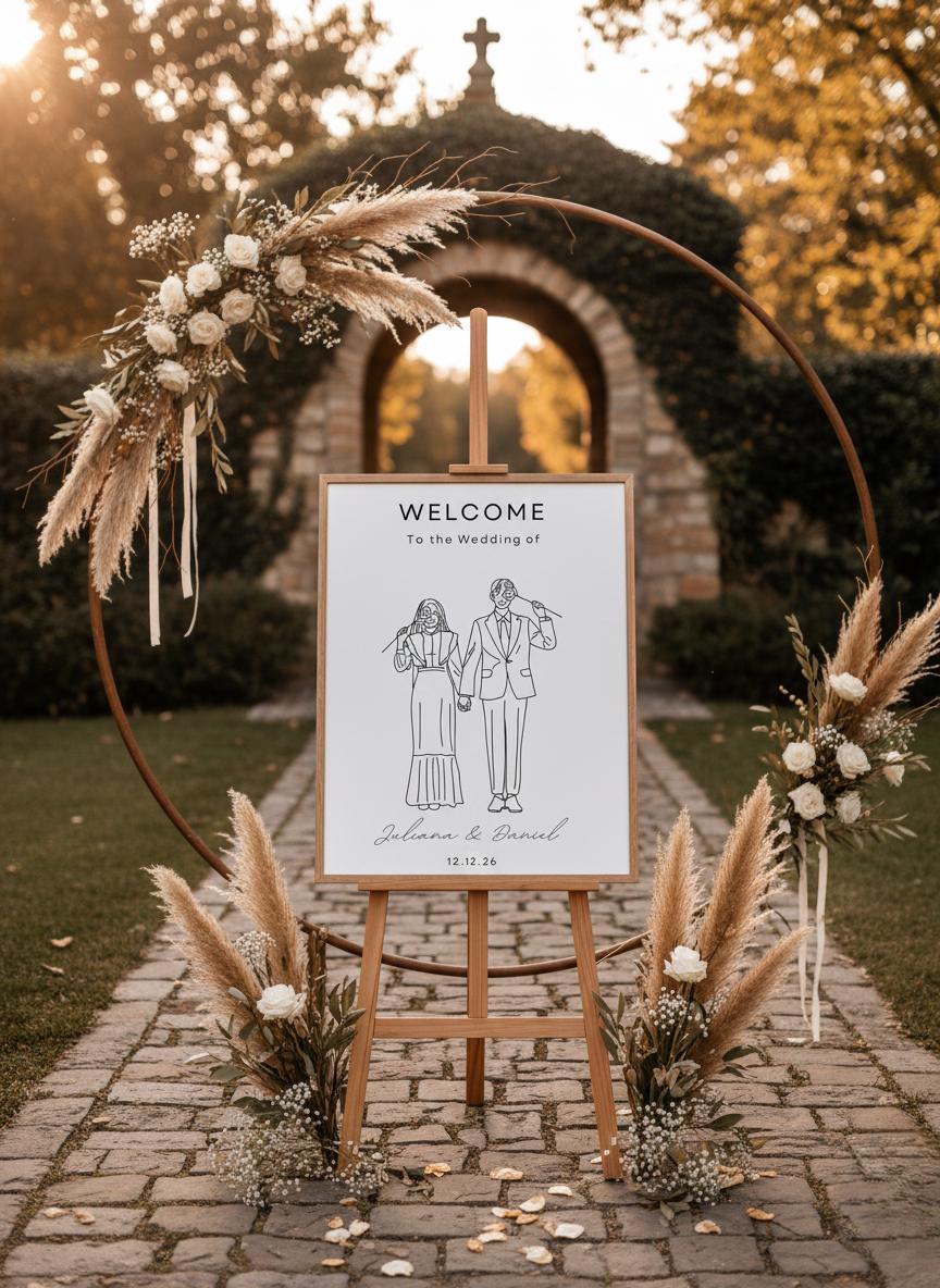 Classic Wedding Sign, Minimalist Wedding Sign, Custom Wedding Print...
