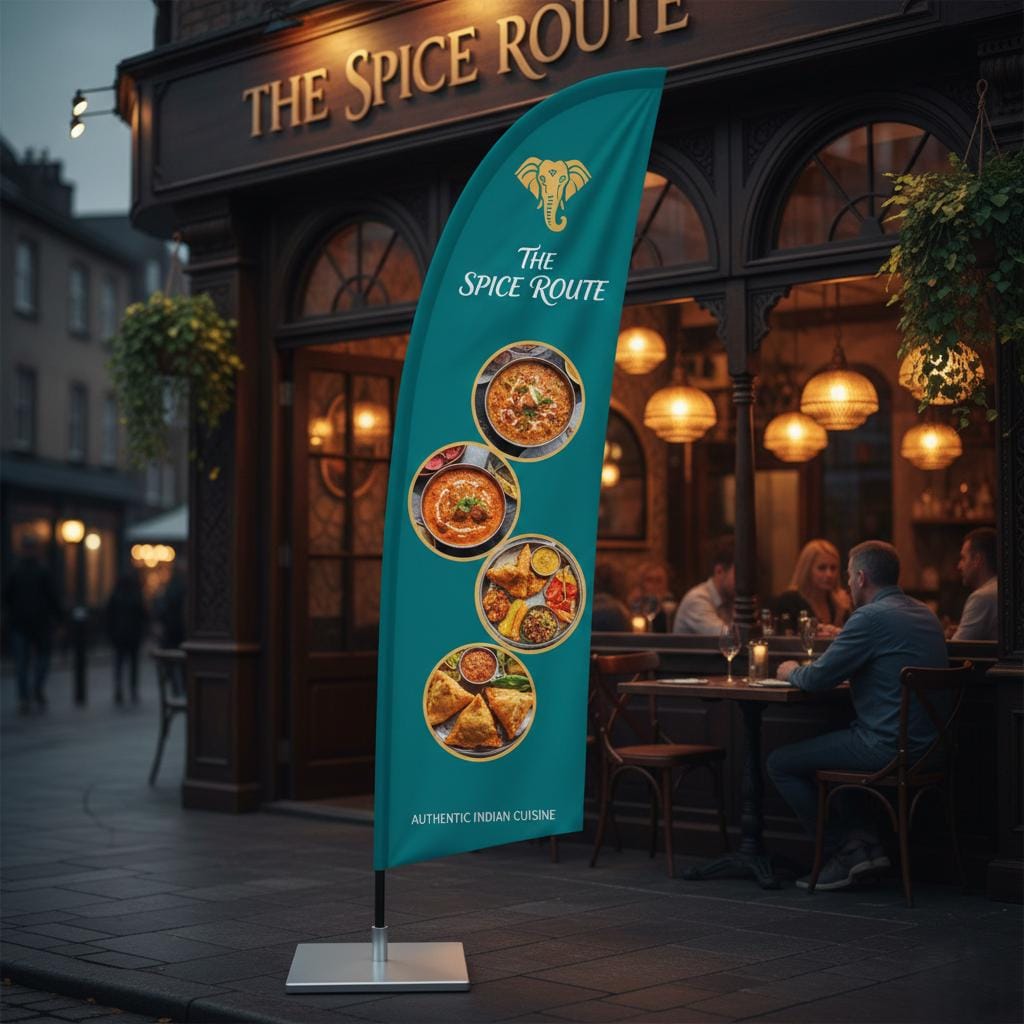 Restaurant Flag, Business Flag with your logo or text