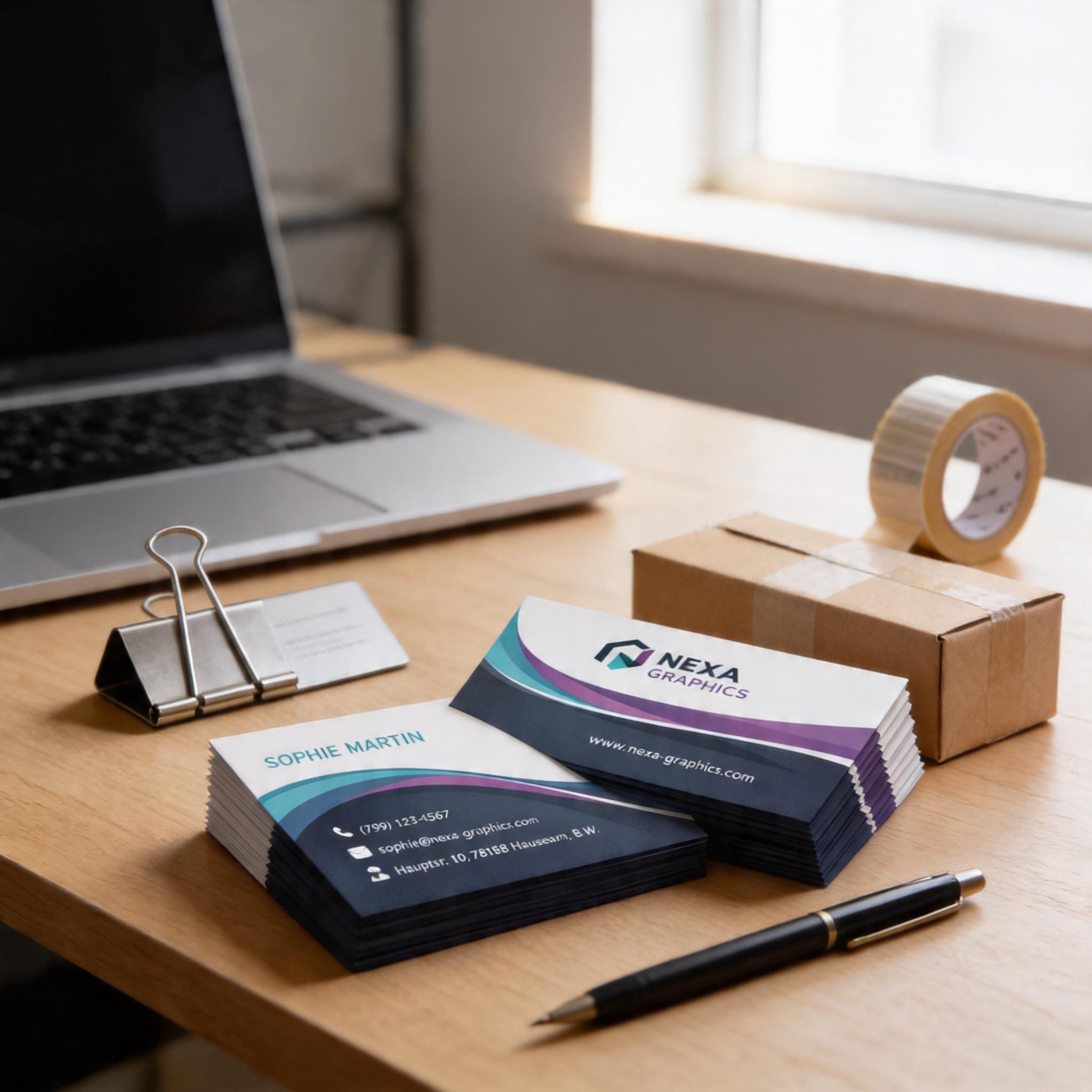 Custom Business Cards, Double Sided Printing, Matte or Glossy Finis...