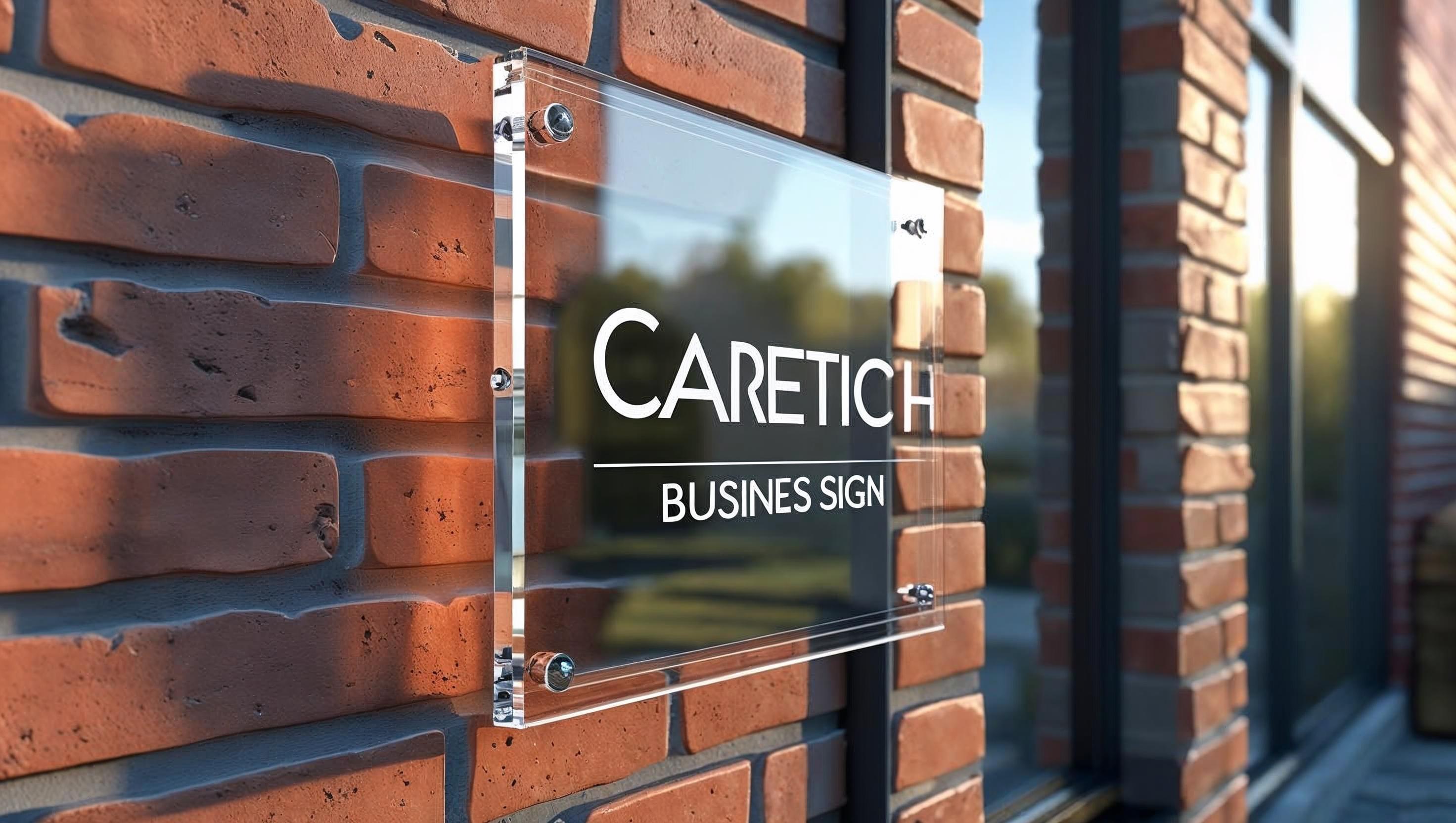 Custom Acrylic Office Sign: Business Logo Decor (Made in USA)