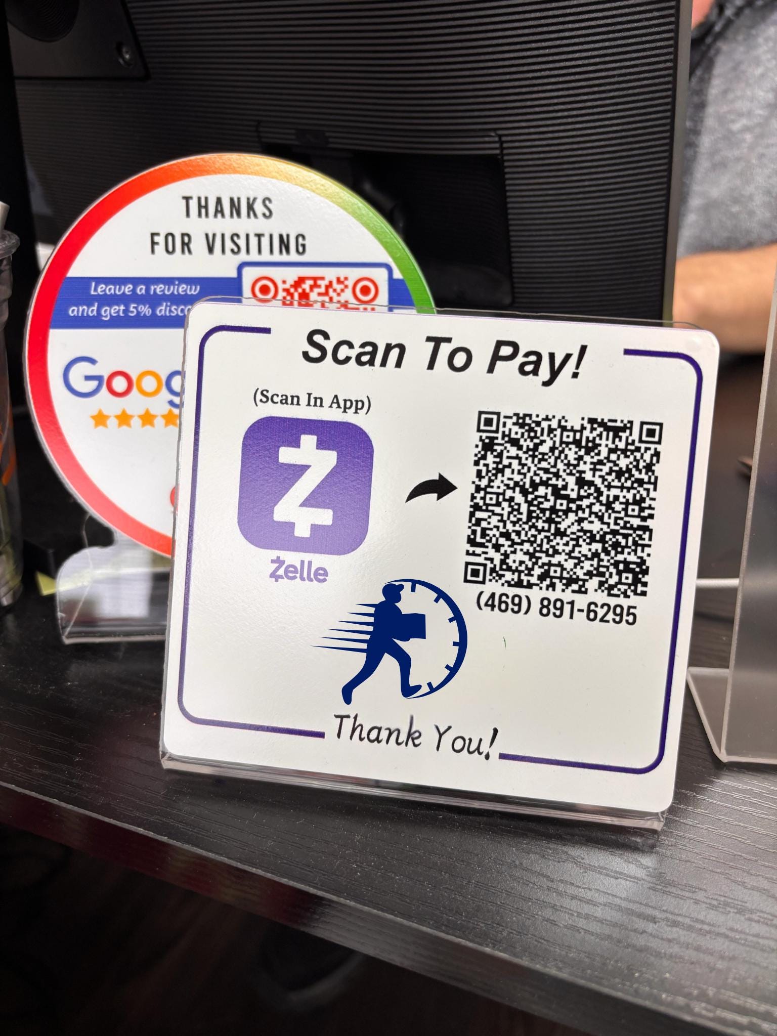 Business Custom Scan to Pay QR Code Sign | Modern Acrylic Payment D...
