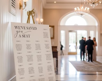 Personalized Acrylic Wedding Seating Chart: Modern Elegant Sign