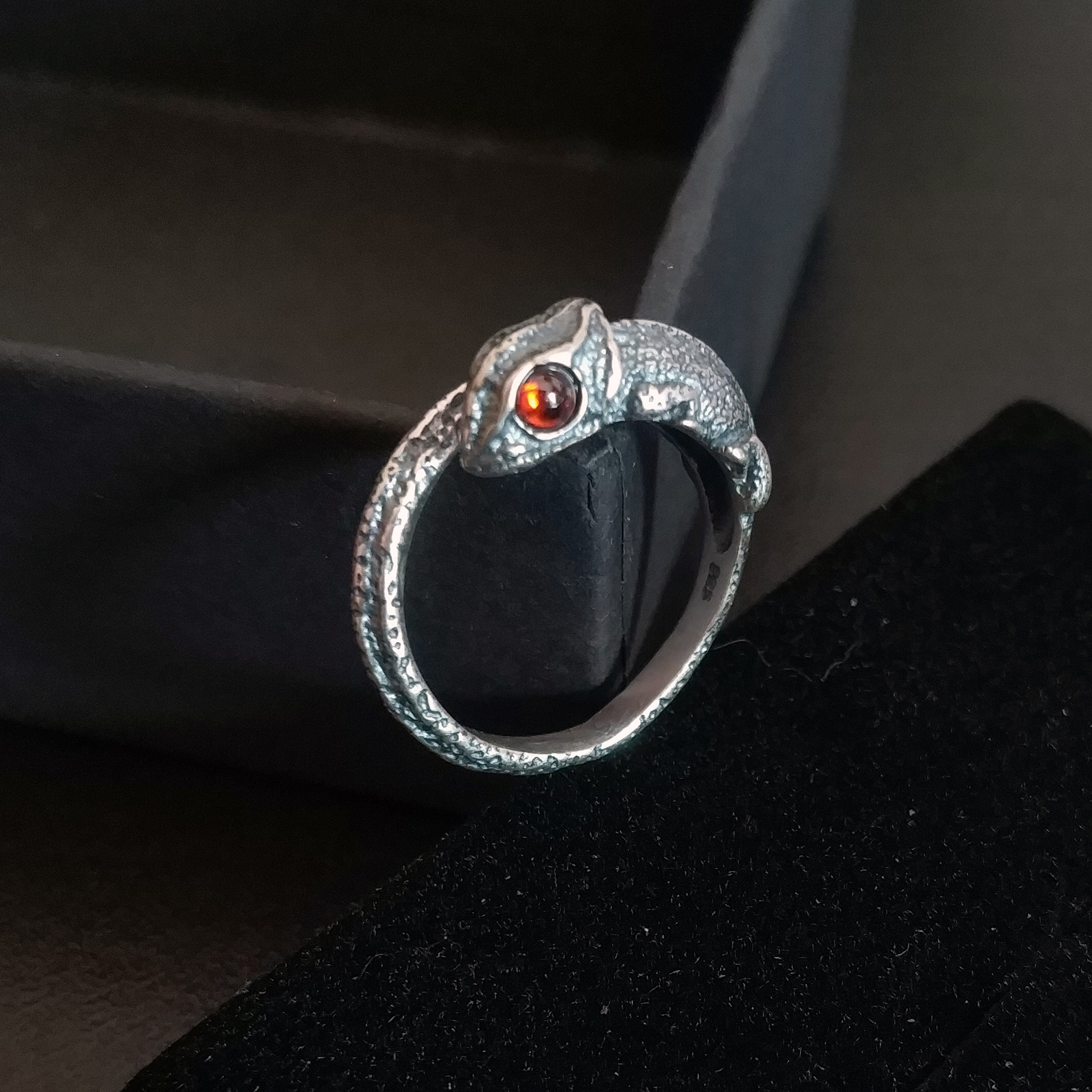 Gothic Ring 925 Sterling Silver Ring Punk Jewelry Adjustable Etsy