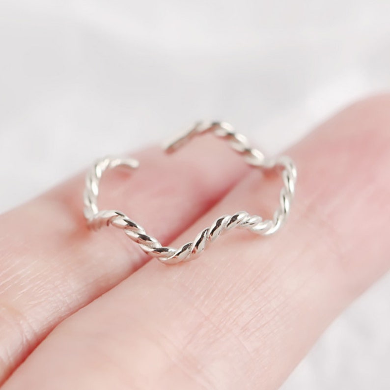 925 Sterling Silver Ring Simple Ring Stackable Rings Woman Ring String Ring Adjustable Ring R020