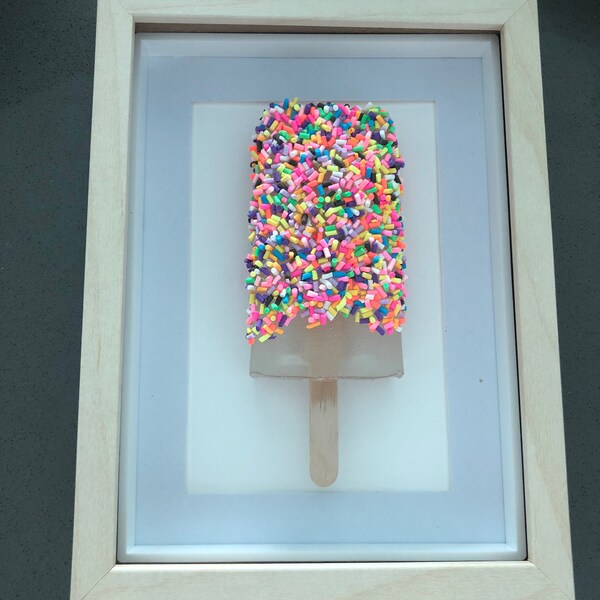 Framed 3D Ice Pop Art, Popsicle, Visual Art, wall art, POP ART