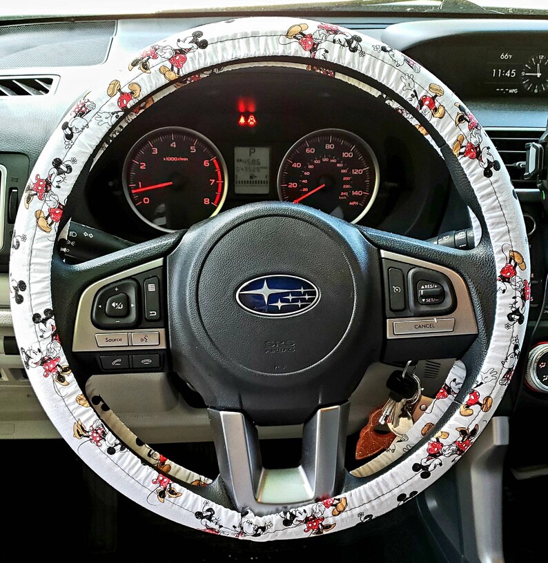 Mickey and Minnie Mouse Steering Wheel Cover Disney Custom Etsy México