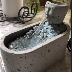 Concrete fountain small Grey
