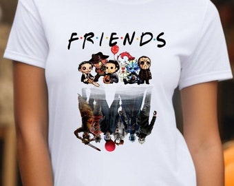 Scary Baby Friends Cotton T-Shirt, Spooky Season Shirt, Horror Movie Characters, Halloween Spooky season, Perfect gift for the Holidays,
