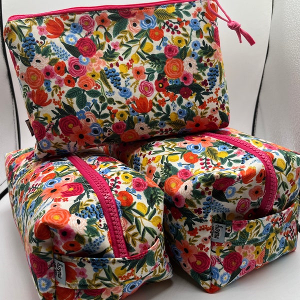 Rifle Paper Garden Party Square & XS Toiletry Bags