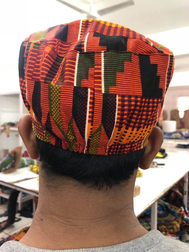 African Traditional Kente Kufi Hat Style 2: for Men and Women image 2