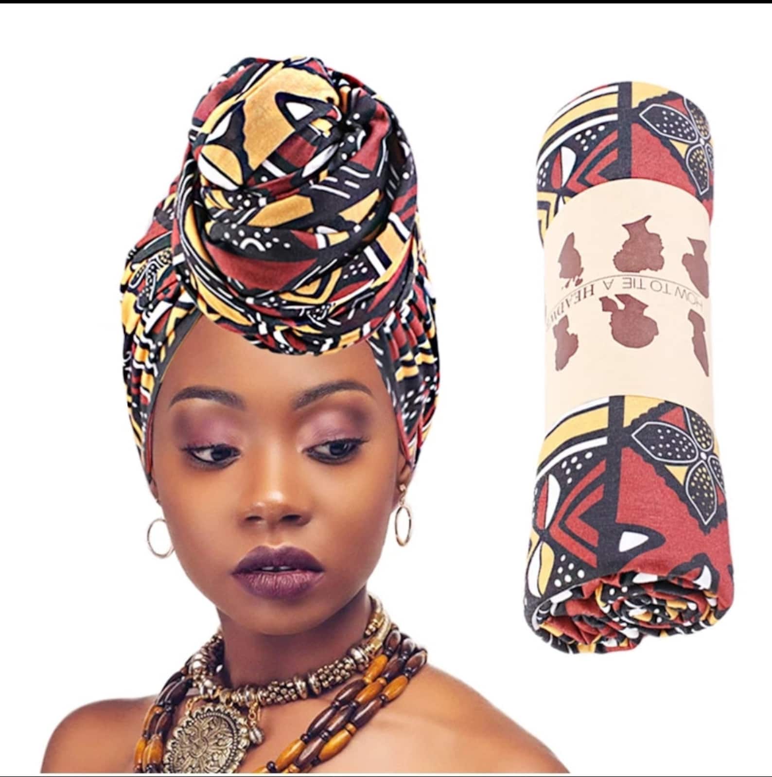 African Printed Turban Bandanas Ankara Dashiki Women Headwear Etsy