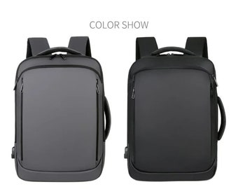 Multifunctional Waterproof Business Notebook Backpack, Casual Bag or Travel Bag with USB Charging Point