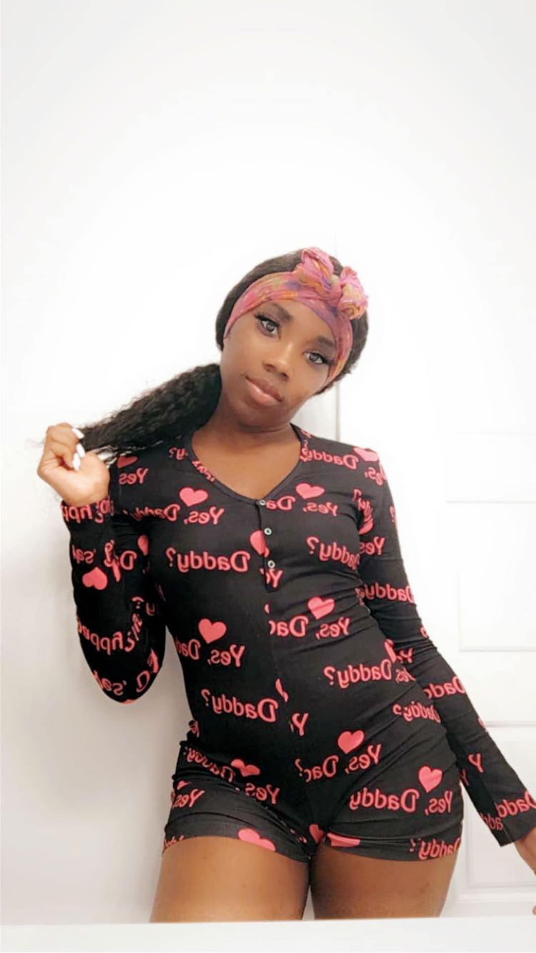 Yes Daddy Print Sexy Onesie for Women Sleep Wear Women