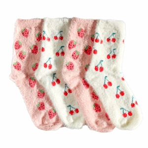 Fruit Fuzzy Socks -Build A Gift Box Add Ons or purchase A-La-Carte