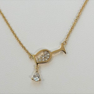 Wine Glass Gold Dipped Crystal Water Drop Necklace- Build A Box, Add Ons