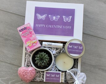 CUSTOM GALENTINES DAY Gift | Succulent Galentine | Galentine Spa Box | Galentines Gift |  Galentine Spa Gift | Girlfriend Gift | Wife Gift