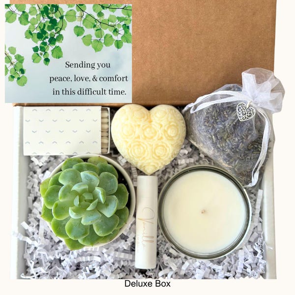 Envío de PAZ, AMOR Y CONSUELO / Caja de Regalo de Consuelo / Regalo de Consuelo / Regalo de Condolencia / Regalo para Personas en Duelo / Regalo para Momentos Difíciles / Caja de Regalo