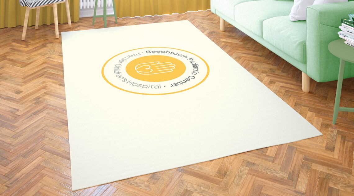 Customized Office Rug Personalized Logo Area Rug Custom Logo Etsy