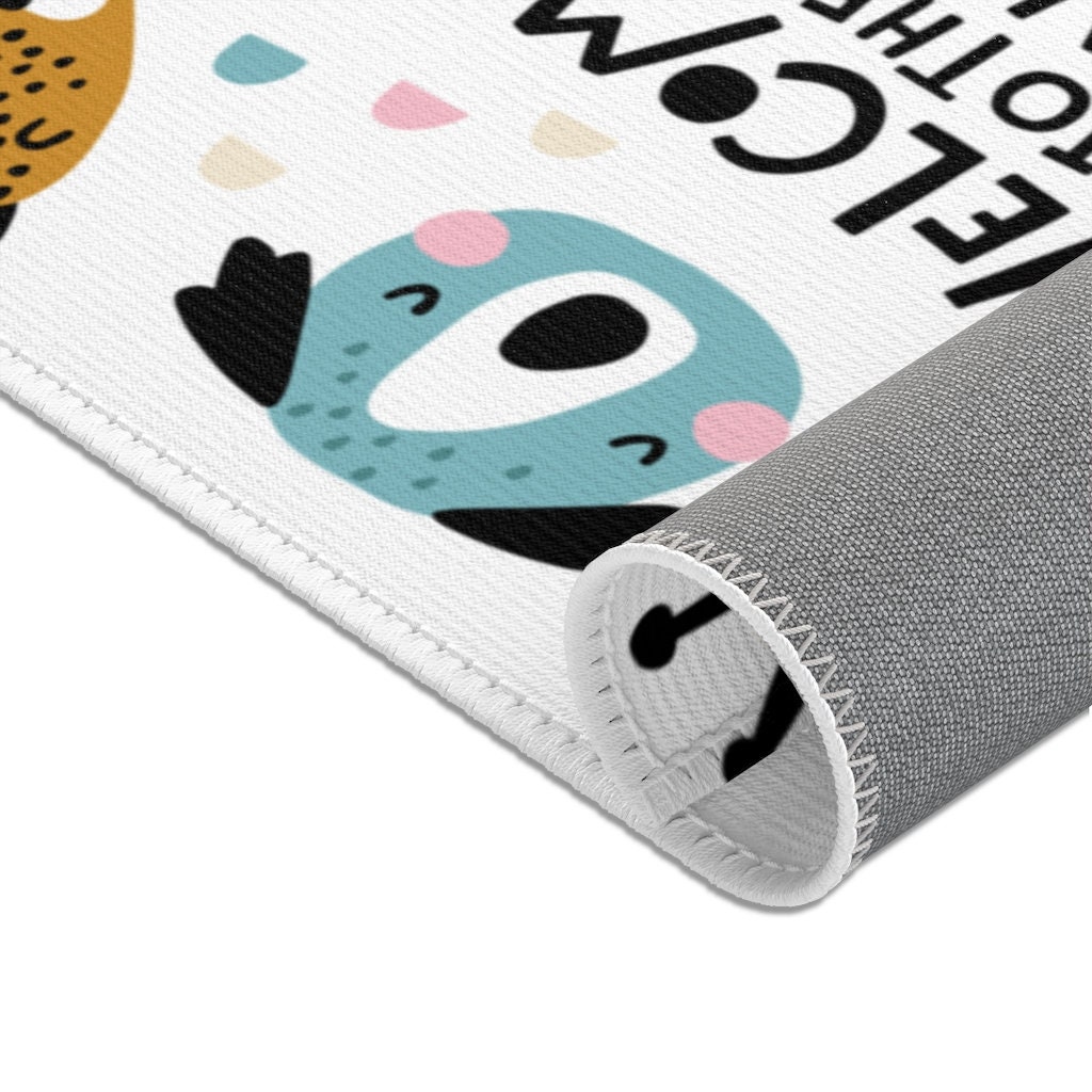 Jungle Nursery Rug Boho Animals Area Rug Cute Nursery Rug Etsy