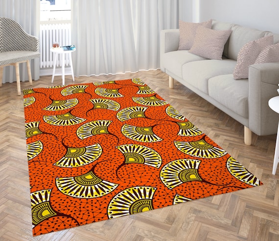 African Motif Area Rug Ethnic African Area Rug Red and | Etsy