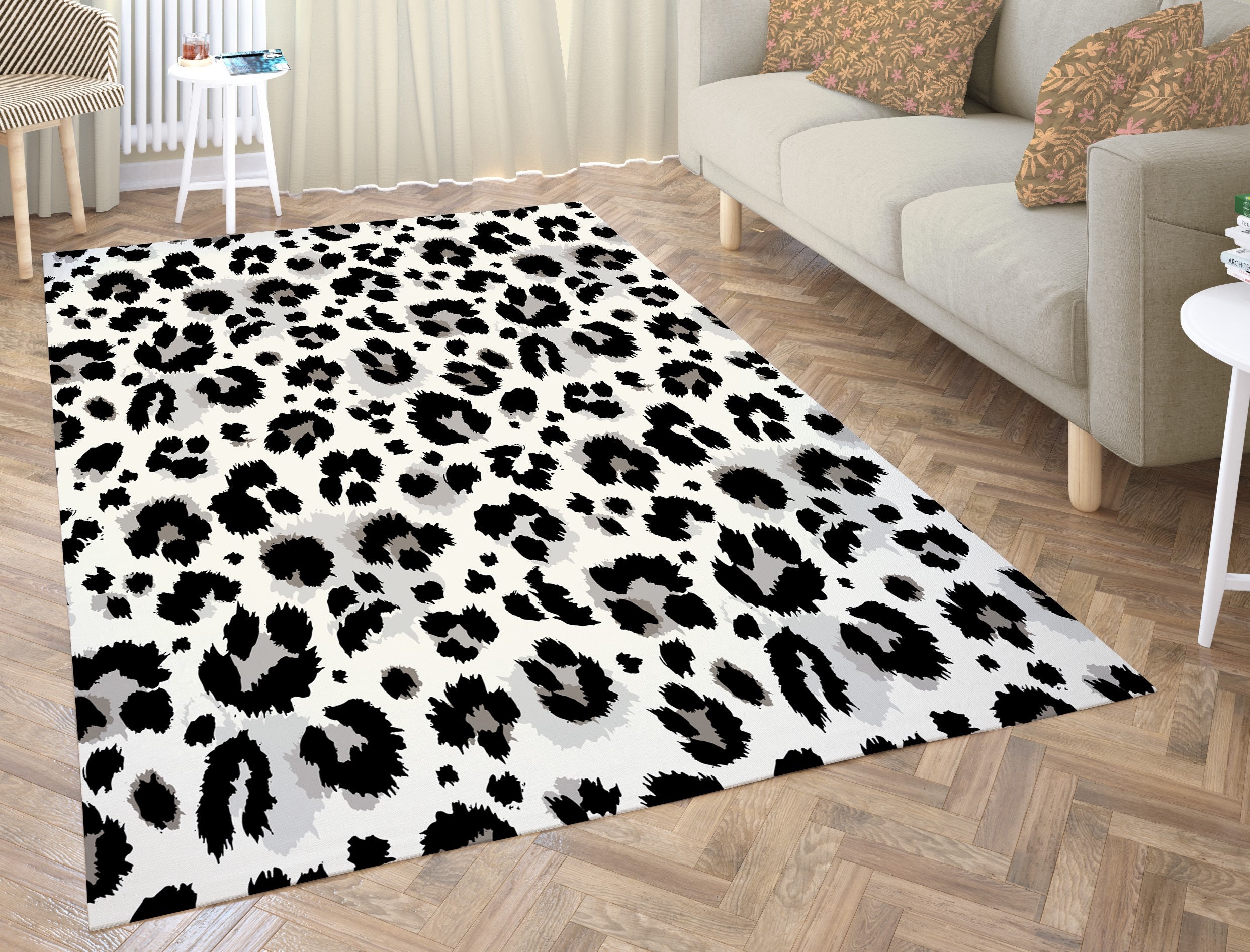 Leopard Area Rug, Animal Print Area Rug, Cute Leopard Area Rug