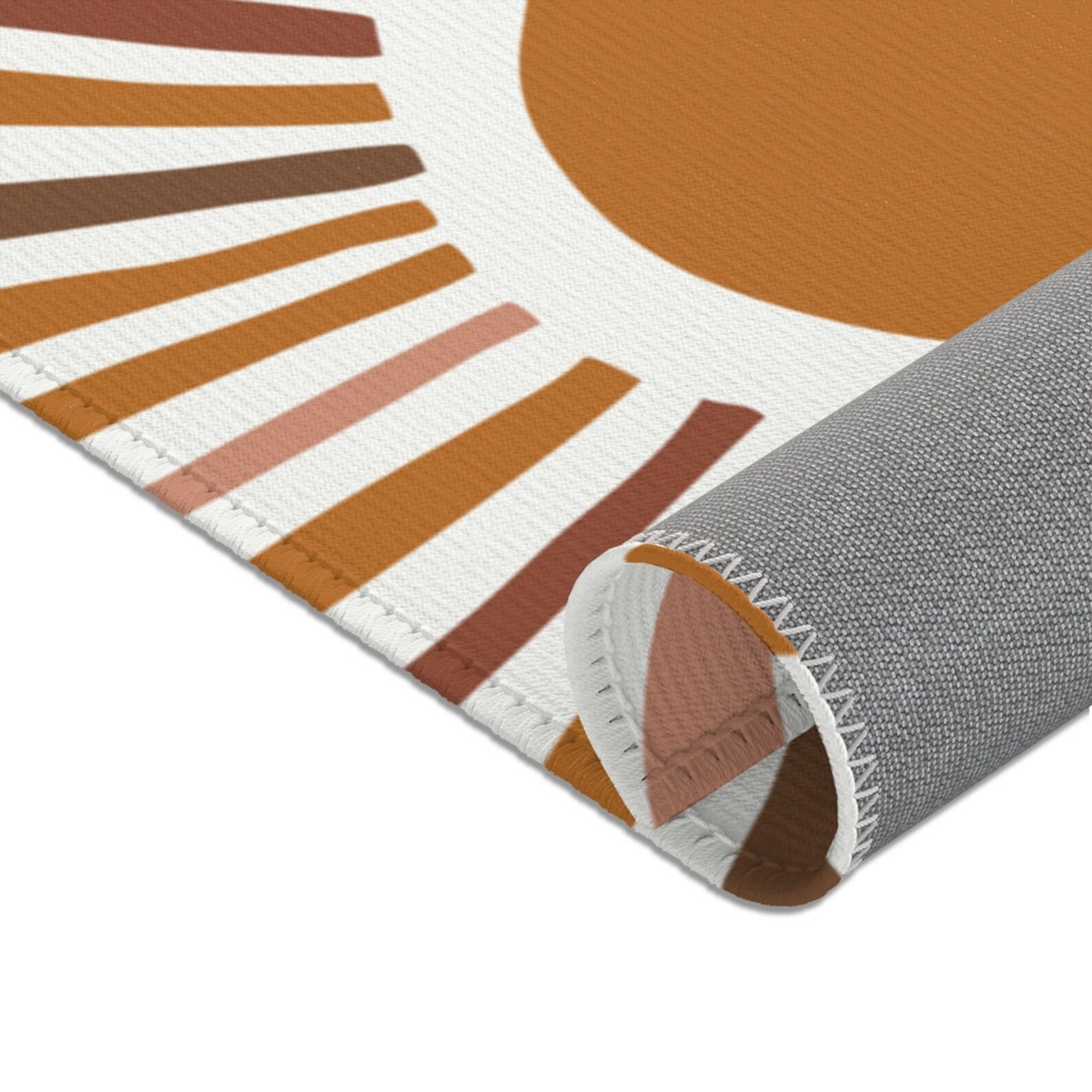 Boho Sunset Nursery Rug Brown Orange Boho Area Rug Cute Etsy