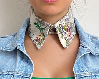 Toile de Jouy Collar, French toile clothing, Mothers day gift