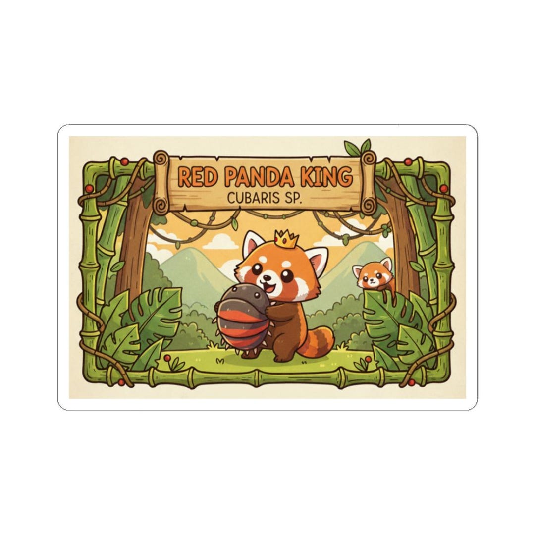 Red Panda King - Isopod Bin Label Sticker - Etsy