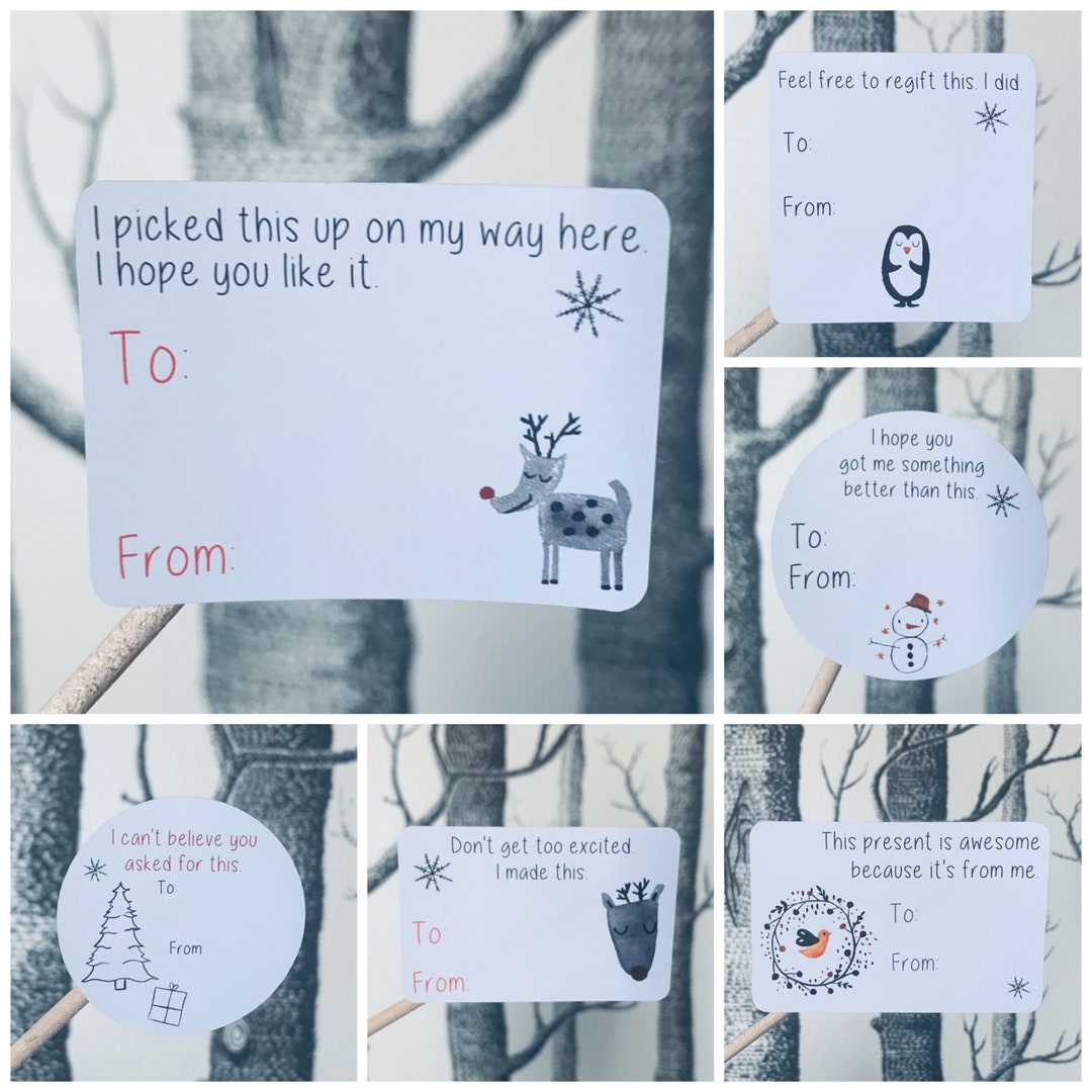 Funny Christmas Labels// Gift Labels // Gift Giving // Etsy