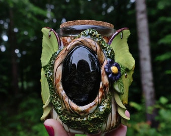 Gold Sheen Obsidian Luna Jar