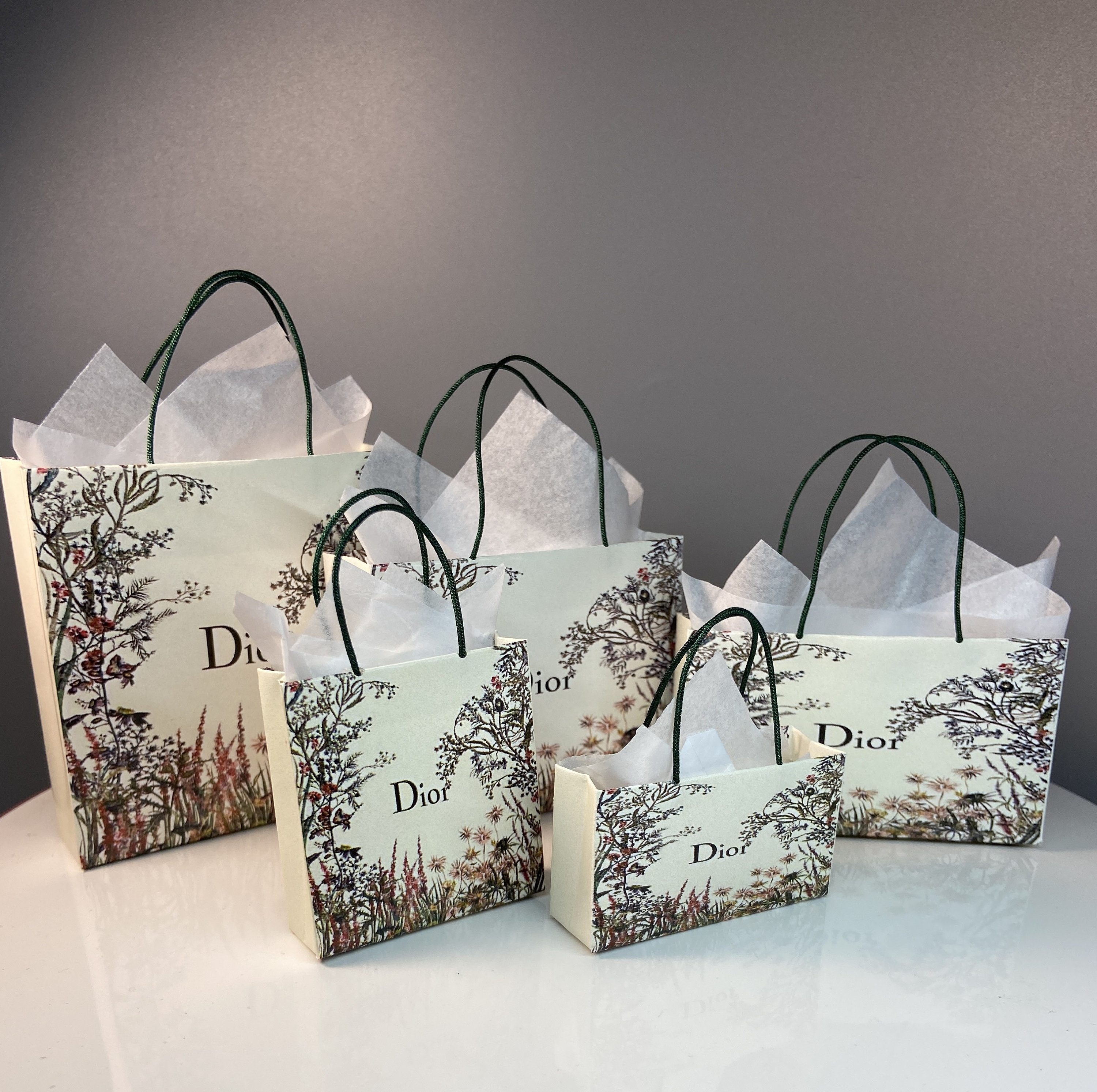 SET OF 5 Miniature Shopping Bags for Fashion Dolls