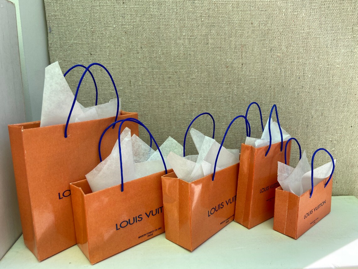 Set of 5 various size Miniature Shopping Bags for Fashion Etsy