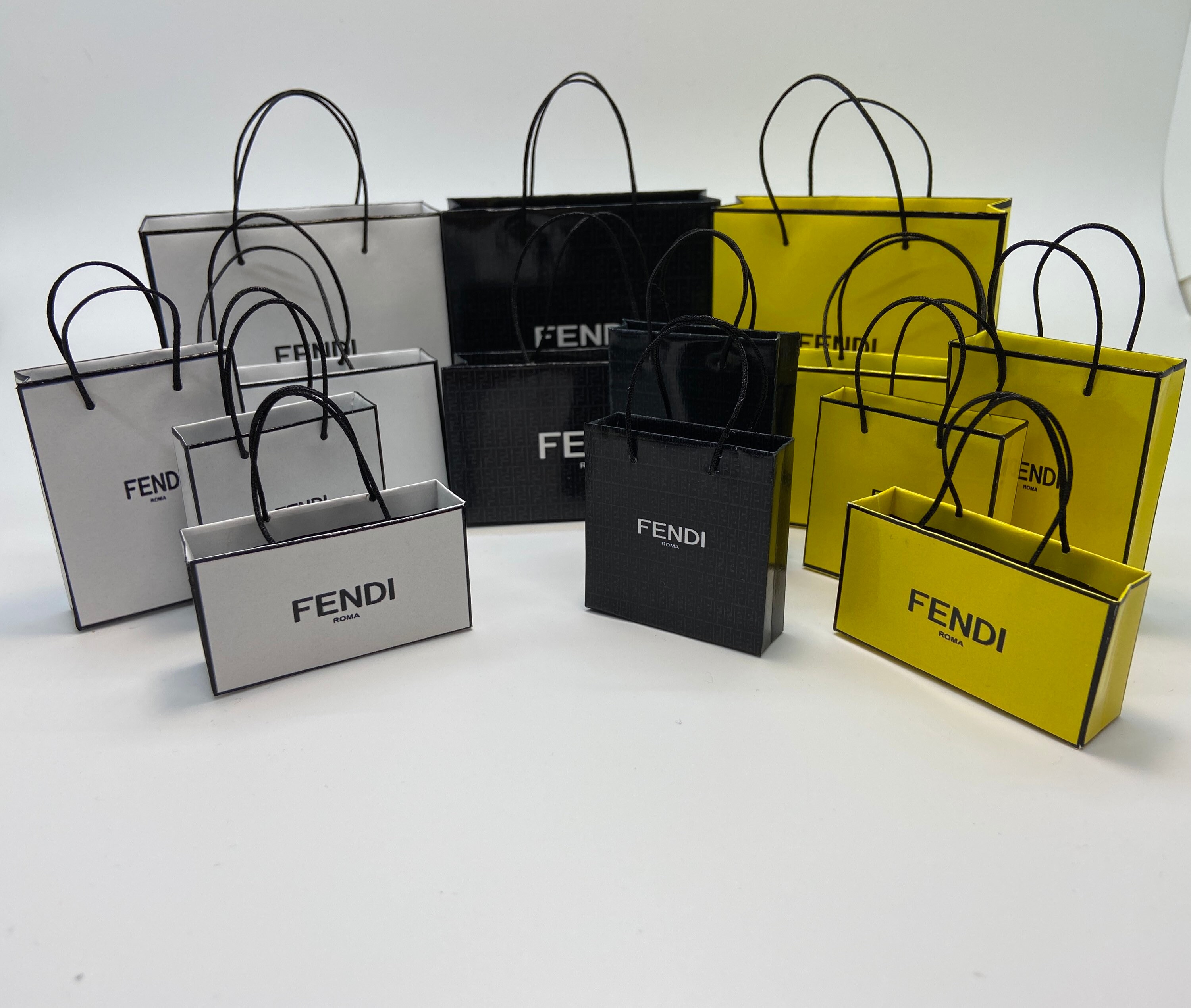 SET OF 5 Miniature Shopping Bags for Fashion Dolls Etsy