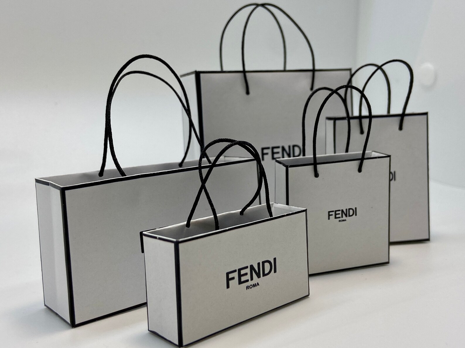 SET OF 5 Miniature Shopping Bags for Fashion Dolls Etsy