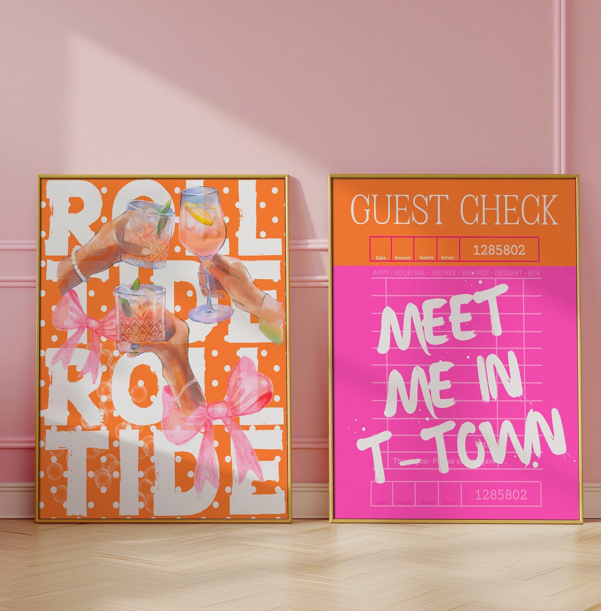 TUSCALOOSA, AL Print Bar Cart Art Meet Me in Tuscaloosa Trendy Wall Art Guest Check Poster Print Trendy Printable Art- University of Alabama