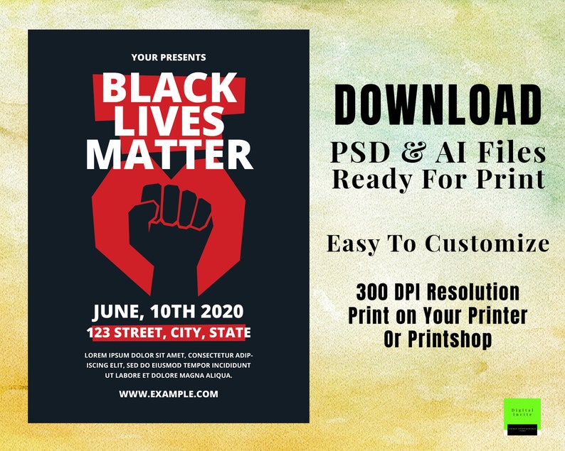Black Lives Matter Black Life Matter Black Life Flyer Custom Flyer Custom Banner SVG