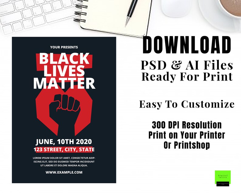 Black Lives Matter Black Life Matter Black Life Flyer Custom Flyer Custom Banner SVG
