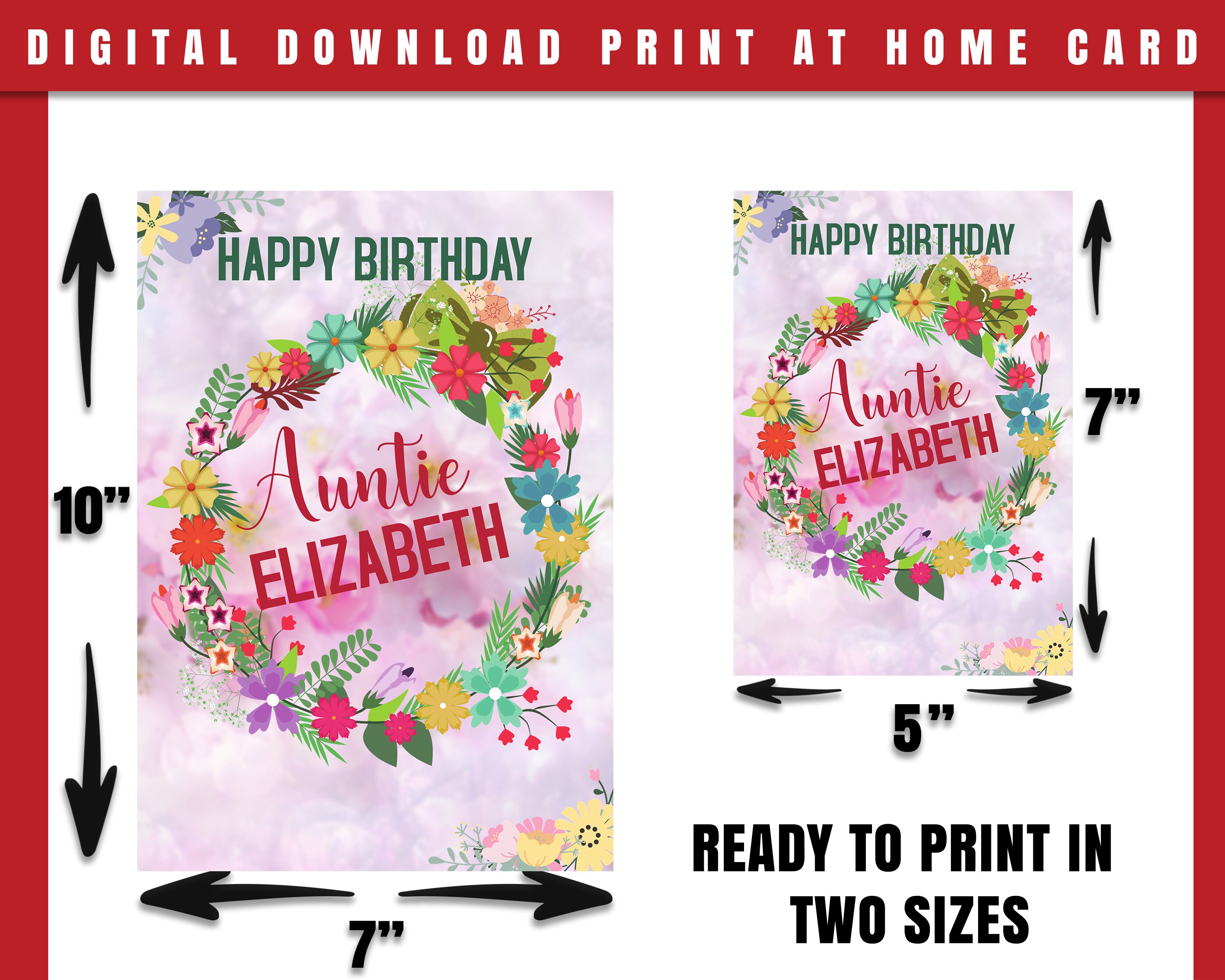 personalized printable birthday card greeting cards birthday etsy