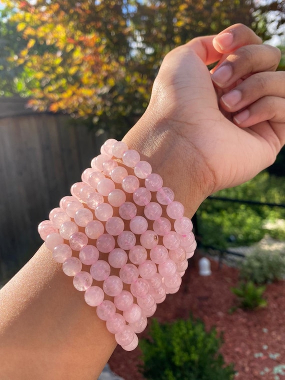 Buy Rose quartz | Amethyst & Clear crystal Bracelet Online on Brown Living  | Womens Bracelets