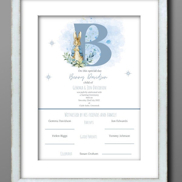 Baby Naming Certificate
