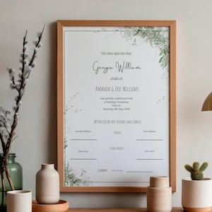 Certificado de nombre personalizado y certificado guía para padres