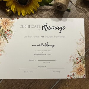 Heiratserneuerungsurkunde