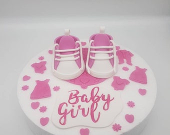 cake decoration, baby shoes Its a Boy, baby shower, blue, baby things, customizable, christening