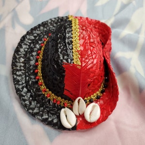 Sombrero de Elegua, Elegua Hat, Beaded hat for Elegua, Orisha Eshu
