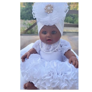 12 inch Ancestor doll, All white doll, Iyawocita, Altar decoration